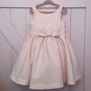 Pink Satin Dress with matching headband bow
